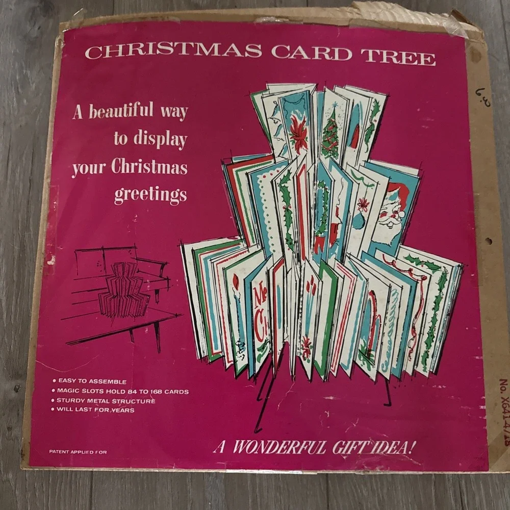 VINTAGE CHRISTMAS 3 TIER CARD HOLDER TREE BY CENTRAL DIE CUTTING CO‎